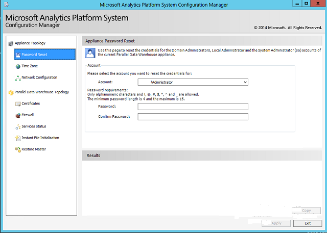 Senha DWConfig do SQL Server