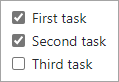 Captura de tela de uma lista de tarefas do GitHub.