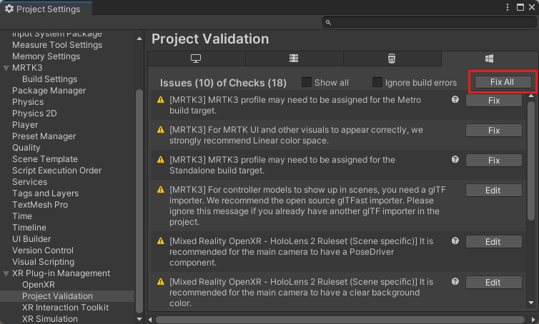 Captura de ecrã de Fix All.