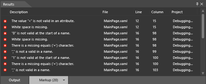 Depurar XAML no Blend para Visual Studio