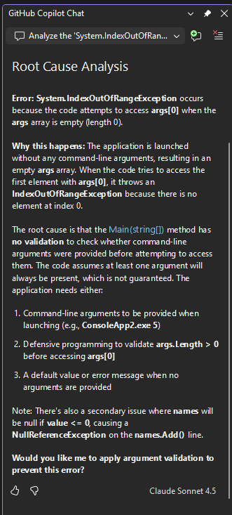 Captura de tela do botão Visualizar na janela Copilot Chat.