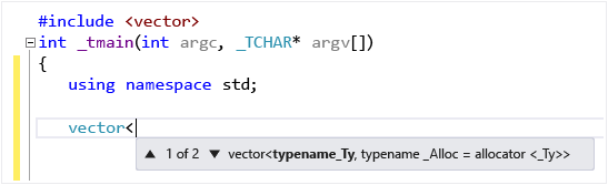 Ajuda do parâmetro do Visual C++