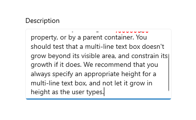 Uma caixa de texto com várias linhas
