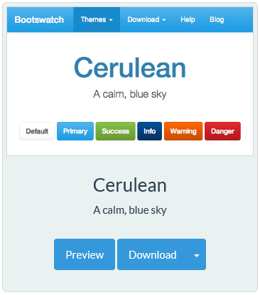 Användargränssnitt och navigering – Cerulean-tema