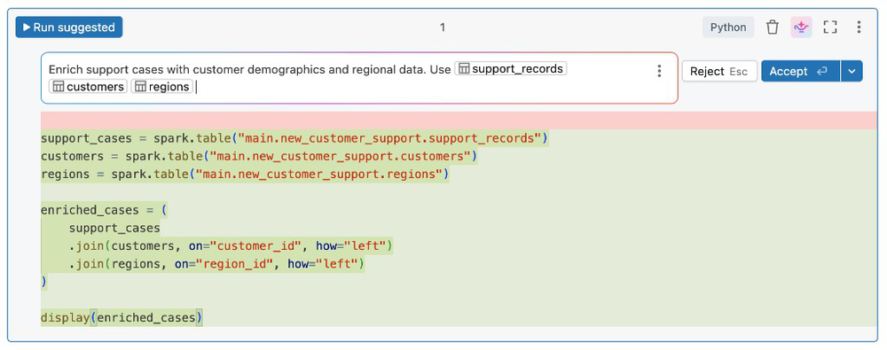 Inline Assistant hjälper dig att hitta och lägga till berikningsdata.