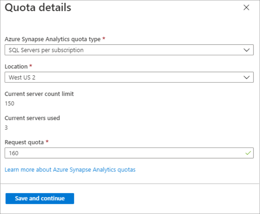 Information om servrars kvot