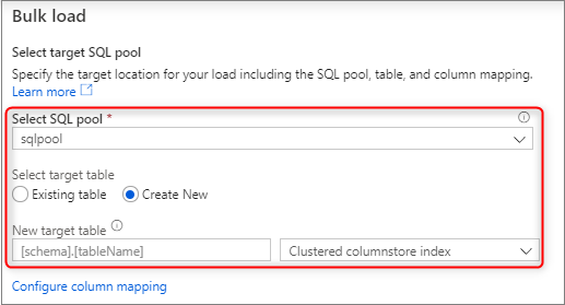 Skärmbild som visar hur du väljer en målplats.