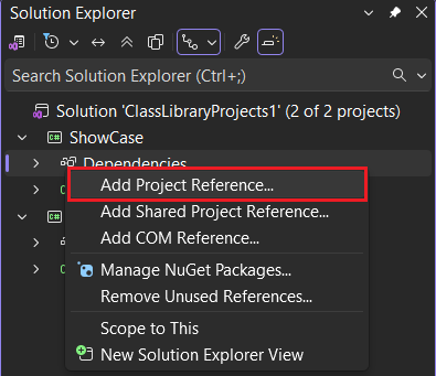 Lägg till snabbmeny för Visual Studio