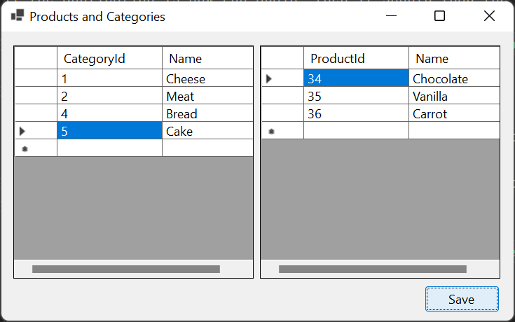 Det program som körs när du har klickat på Spara