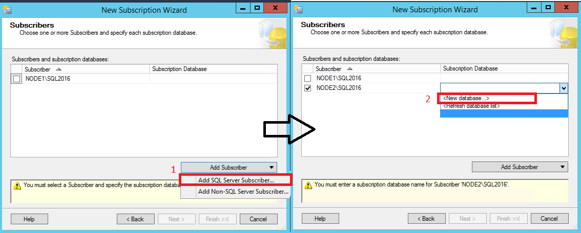 Sidan Prenumeranter med val för att lägga till en prenumerantserver
