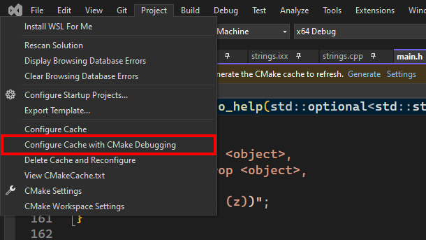 CMake-felsökningsprogram – Linux