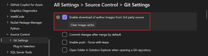 Skärmbild av alternativet 