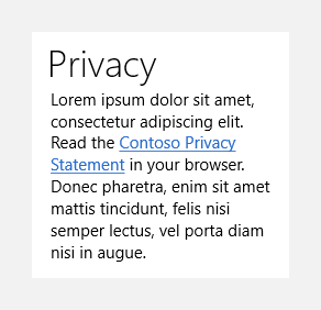 Exempel på en hyperlänk som ett textelement