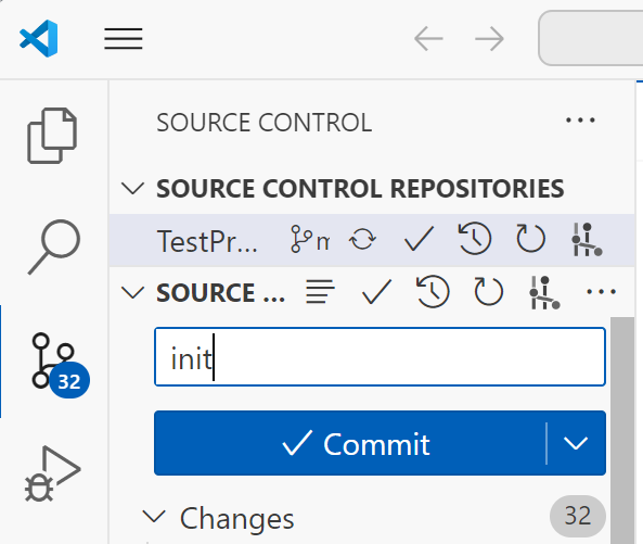 สกรีนช็อตของ UI สําหรับยอมรับใน VS Code