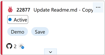 截图显示看板上的工作项卡片，其中GitHub Copilot状态图标指示进度。