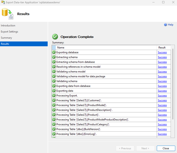 屏幕截图显示操作完成消息和结果页面。