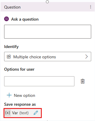 问题节点的屏幕截图，其中突出显示了自动创建的变量。