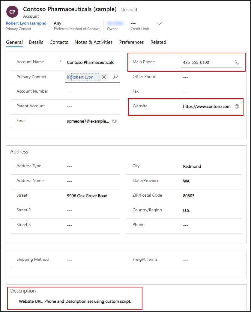 字段更改时设置的值