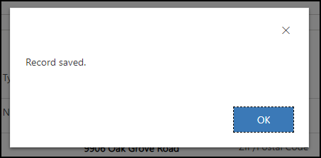 保存窗体时的警报对话框
