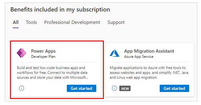 Visual Studio 中的 Power Apps 开发人员计划 Visual Studio 中的 Power Apps 开发人员计划