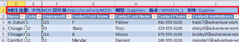 Excel - 显示 MDS 连接详细信息