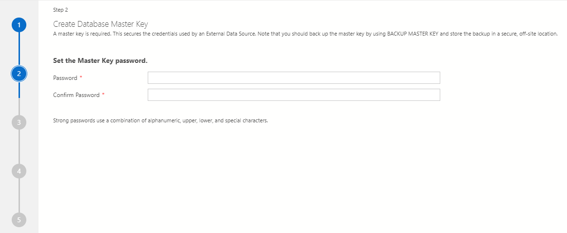创建数据库主密钥