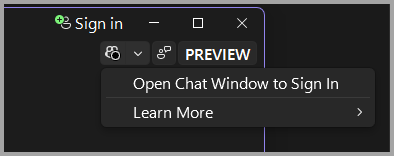 非活动 Copilot 状态的屏幕截图。