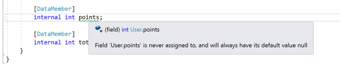 未分配变量的警告消息