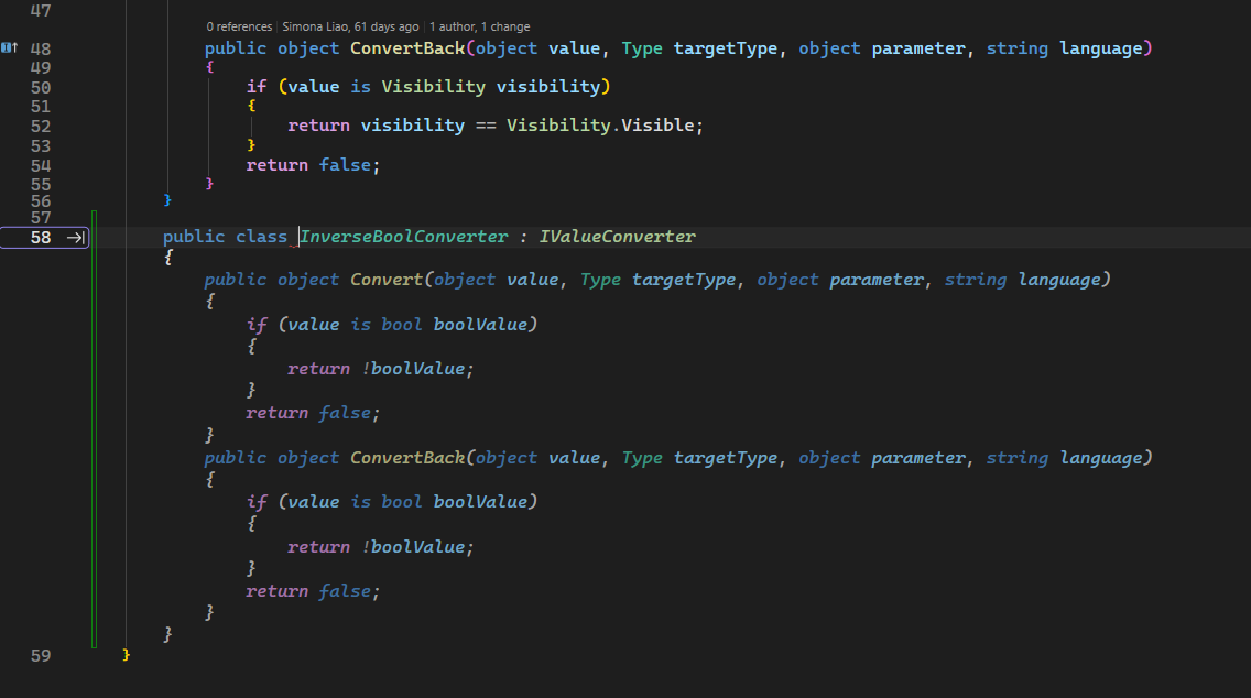 显示着色代码完成的屏幕截图，其中突出显示了语法，并显示关键字、类型、变量和字符串的不同颜色。