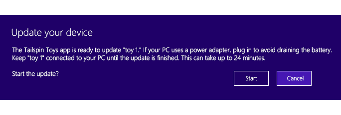 windows 应用商店设备应用可以在后台执行设备更新，例如固件更新。